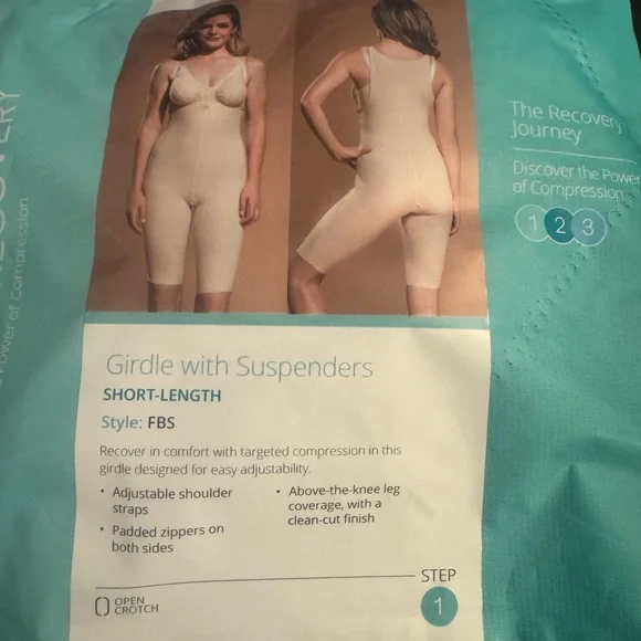 NEW NWT Marena Recovery Suspender Girdle FBS bodysuit BEIGE size XL